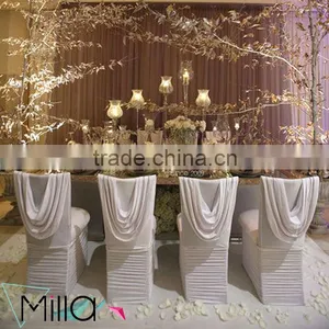 New Style Wedding Lycra Spandex Banquet Hotel Wedding Chair Cover With Valance Quality Choice thumbnail-3