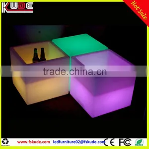 Rechargeable Ice Bucket LED Bar Furniture /LED Cube Cooler/ Ice Buckets Indoor or Outdoor L40*W40*H40CM thumbnail-1