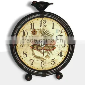Decorative Metal Table Clock With Easel /Decorative Metal Table Clock With Easel/Decorative Table Top Clock thumbnail-1