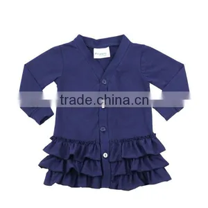 2016 Kaiyo Oem Service Long Sleeve Cotton Ruffle Top New Fashion Girls Tops Designer Western Tops Images thumbnail-1