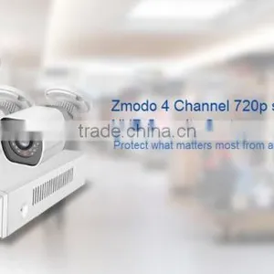 Zmodo Cctv Design-private Outlook Mold Style Network 4 ch 720p Audio and Vedio NVR SPOE Kits With Dome and Bullet IP Camera thumbnail-2