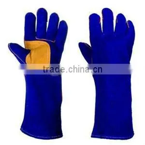 Reinforced Palm Cow Split Welding Glove Sewn With Aramid Thread thumbnail-1