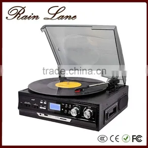Rain Lane Hot Sale Vinyl Records Turntable Player Recordable 6-In-1 Music Centre thumbnail-1