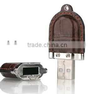 Lowest MOQ ,Lowest Price Leather USB Flash Drive Promotional Shape USB Memory Mini Leather USB Stick thumbnail-1