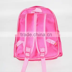 Polyester Pink Mickey Print Girls Small Size School Bag thumbnail-4