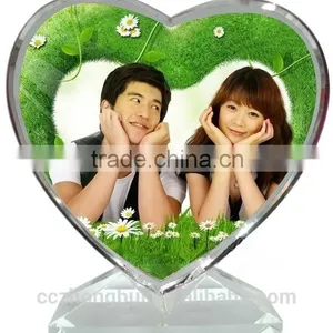 2016 Hot Sale Heart Shape Crystal Photo Frame thumbnail-1
