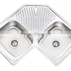 Yacht,Boat,Train and Public Mobile Toilet Used Stainless Steel Washing Basin Kitchen Sink Round Shape With Drain Board GR-Y619 thumbnail-6