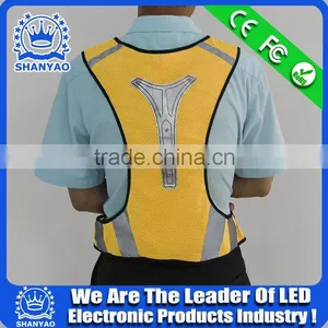 2016 Summer China Road Led Range Green Safety Officer Vest Reflective thumbnail-4