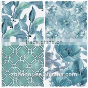 2016 C09 Blue Flower Series 30x30 Wall Tiles Low W/A for Sale Semi-polish thumbnail-1