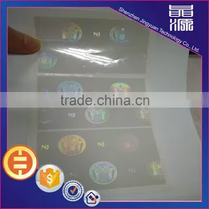 Professional Hot Stamping Colorful NJ State Transparent Overlay Hologram Sticker in Stock thumbnail-3