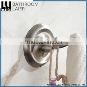 Fancy Decorative Zinc Alloy Brushed Nickel Bathroom Accessories Wall Mounted Robe Hook thumbnail-1