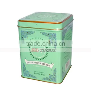 Bespoke Storage Square Tea Tin Box thumbnail-1