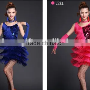 Modern Dance Costumes, Belly Dress for Women, Sequined Tassels Costumes for Sale thumbnail-2