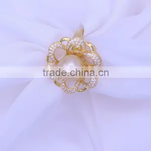AAA Round Gold Pearl Ring, Pearl Ring Finger, Cheap Pearl Ring thumbnail-2