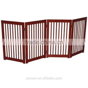 PawHut 4-Panel Wooden Pet Divider thumbnail-3