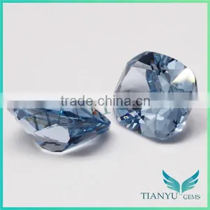 Synthetic Sapphire Lab Created Loose Gemstones 8x10mm Light Sea Blue Spinel 106# Cushion Shape Spinel Price thumbnail-4