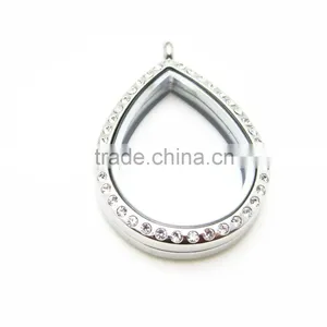 2016 New Design Romantic Heart Floating Memory Locket Pendant,metal Empty Glass Pendant for Necklace Jewelry thumbnail-1