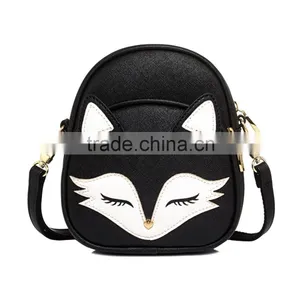 Hot Women's Fashion PU Leather Cute Cartoon Fox Face Shoulder Bag,Crossbody Bag thumbnail-1
