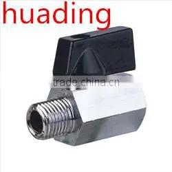Mini Ball Valve With Size of 1/4" 3/8"1/2" ,brass Chrome Planted thumbnail-1