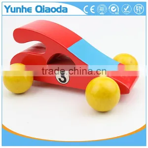 Red Color Classic Race Car Toy for Kids,Education City Games Wooden Car Model Toy thumbnail-1