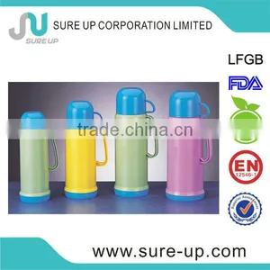 Colorful Glass Liner Plastic Thermos Keep Water Hot Vacuum Outdoors Flask thumbnail-1