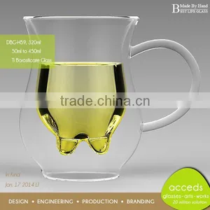 Excellent Strength Double Wall Glass Milk Mug thumbnail-1