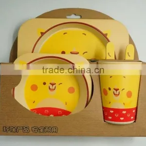 Popular Biodegradable Bamboo Fibre Kids' Dinner Set thumbnail-4