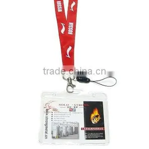 1C Silk Printing Lanyard With PVC Card Holder thumbnail-1