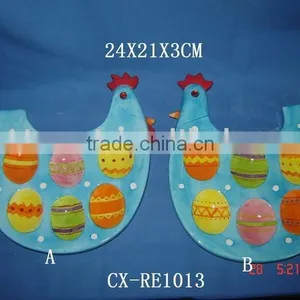 Dolomite Handpaint Ceramic Egg Standing-ceramic Chichen Design Egg Holder thumbnail-1