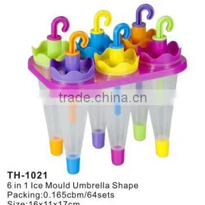 6 in 1 Umbrella Ice Popsicle Molds and Ice Pops Molds Lolly Molds thumbnail-2