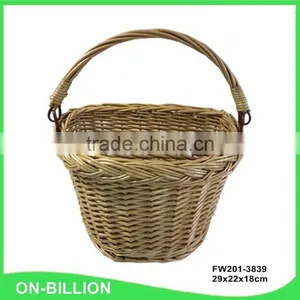 Wicker Knitting Small Removable Bicycle Basket thumbnail-2