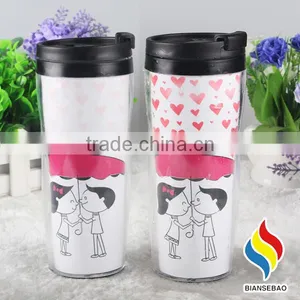 Double Wall Plastic Color Changing Thermo Mug thumbnail-1