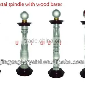 Crystal Spindle With Wood Bases For Staircase thumbnail-1