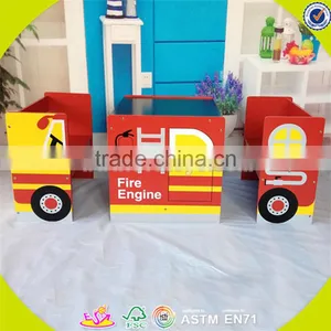 Wholesale Beautiful Wooden Study Table Chairs,colorful Kids Wooden Study Table Chairs,top Sale Study Table Chairs W08G143 thumbnail-3