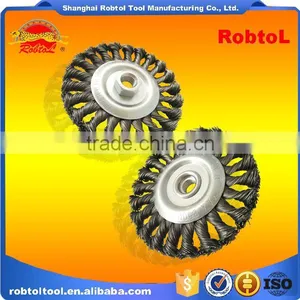 115MM Brush Wheel Twist Knot Crimped Bowl Disc Abrasive M14 Round Grinding Cheaning Brush thumbnail-4