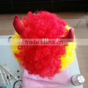 New Products Top Quality Hair Wig Human Full Lace Human Hair Wig,football Fan Wigs Hair thumbnail-1