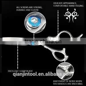 QJ-S12 Sword Blade Hair Scissors Professional Scisssors Set With Engraved Handle thumbnail-5