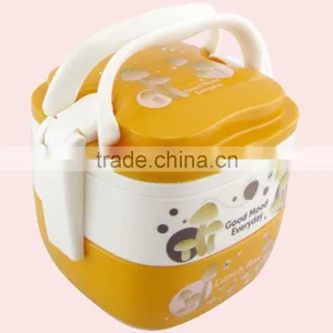 Double Layers Portable Square Plastic Lunch Box thumbnail-5