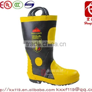 Factory Direct Sale 2015 New Design Steel Toe Fire Station Fire Safety Boots thumbnail-2