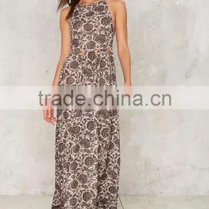 2017 New Latest Designer One Piece Maxi Fashion Sexy Dress thumbnail-1