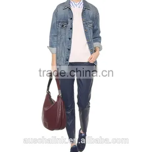 New Arrival Winter High Quality Female Black Skinny Leather Trousers thumbnail-1