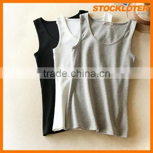 Stock Plain White Women Bulk Long Camisole Tops Clearance 150910 thumbnail-1