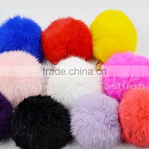 CX-A-23 Custom Rabbit Fur Ball/ Faux Fur Pom Pom thumbnail-1