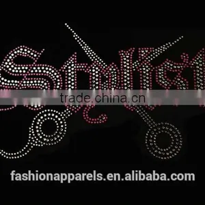 Uniflying Latest Fashion Comb Scissors Dryer Hairdresser Iron on Rhinestone Sheets thumbnail-2