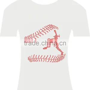 Bling Ruby Professional Softball Player Hot Fix Rhinestone Transfer thumbnail-2