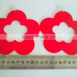 New Design Fluorescent Earrings, Hottest Glitter Wood Earring, Fashion Wood Jewelry thumbnail-1