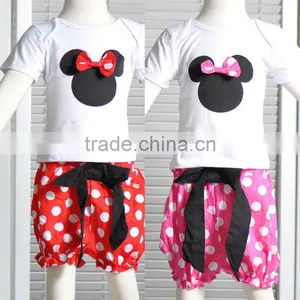 Fashion Minne Mouse Head Carton Baby Girls Boutique Clothing Sets Baby Gorgeous Outfits thumbnail-1