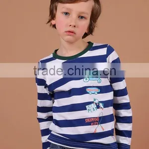 Custom Kids Striped Sleeves t Shirt Wholesale thumbnail-2