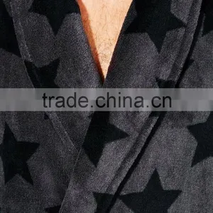 Men's Star Printed Warm Custom Printed Pajamas thumbnail-5