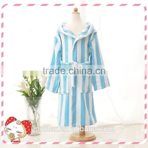 Kids and Baby Products Cotton Velour Cloth Stripe Bathrobes Wholesale thumbnail-3